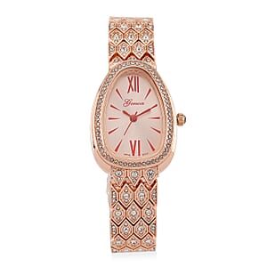 Genoa Austrian Crystal Miyota Japanese Movement Watch in Rosetone