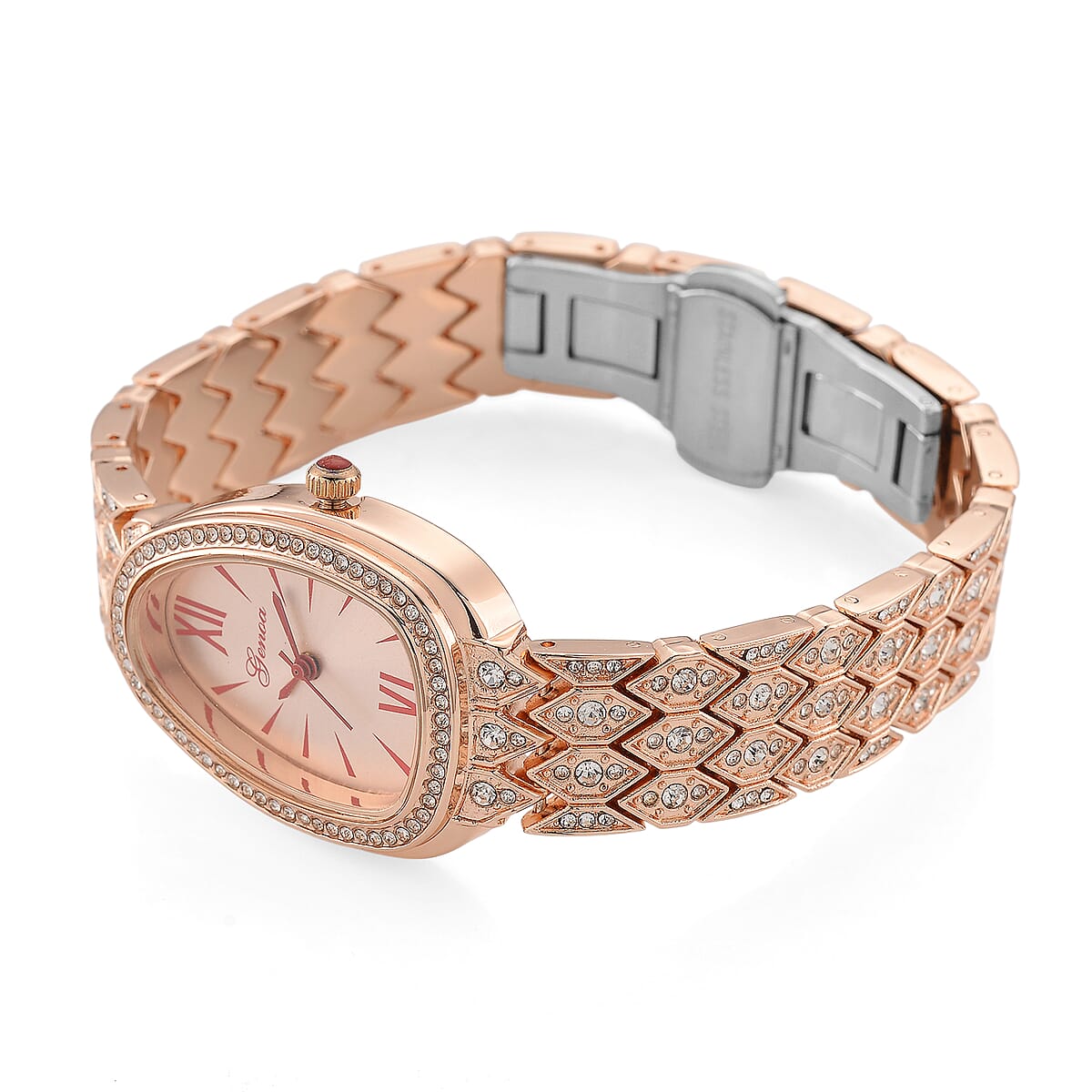 Genoa Austrian Crystal Miyota Japanese Movement Watch in Rosetone image number 4