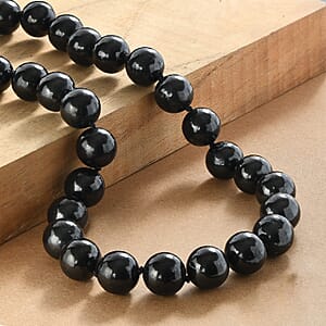 EverTrue Shungite Beaded Necklace in Platinum Bond 540.00 ctw (20 Inches)