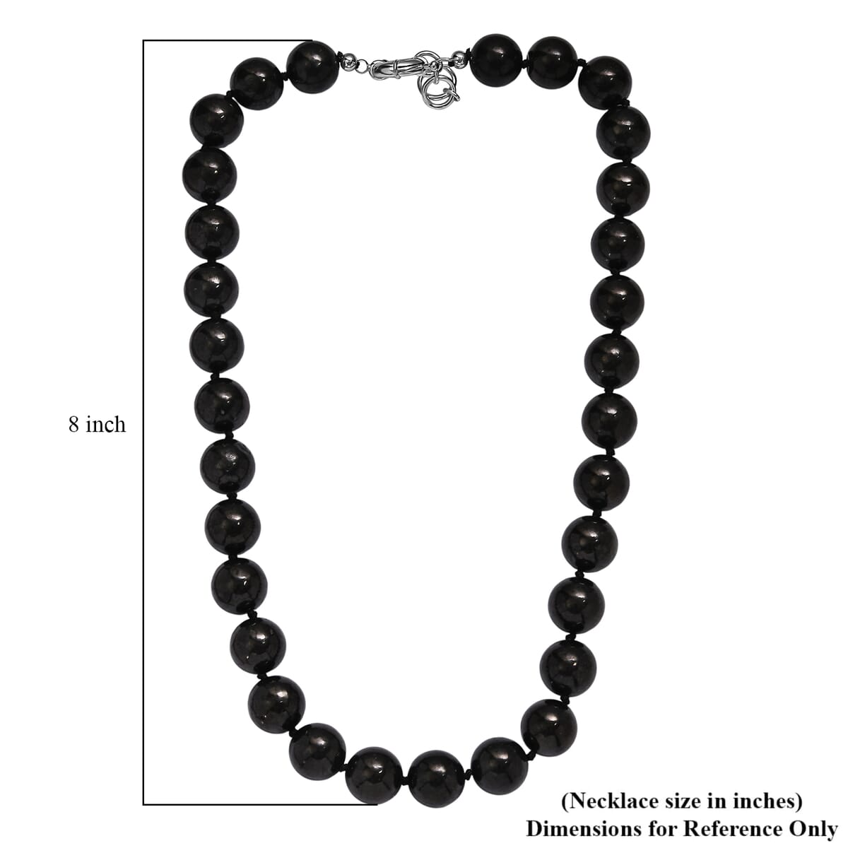 EverTrue Shungite 540.00 ctw Necklace in Platinum Bond 20 Inches image number 5