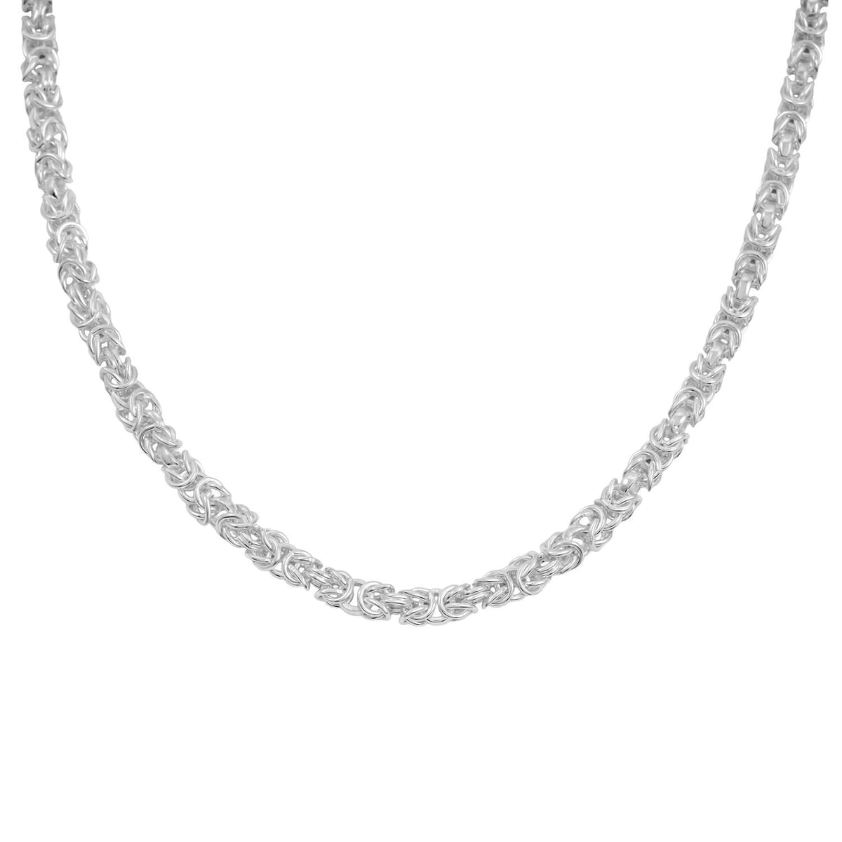 Byzantine Chain Necklace in Sterling Silver 22.8 Grams 20 Inches image number 1