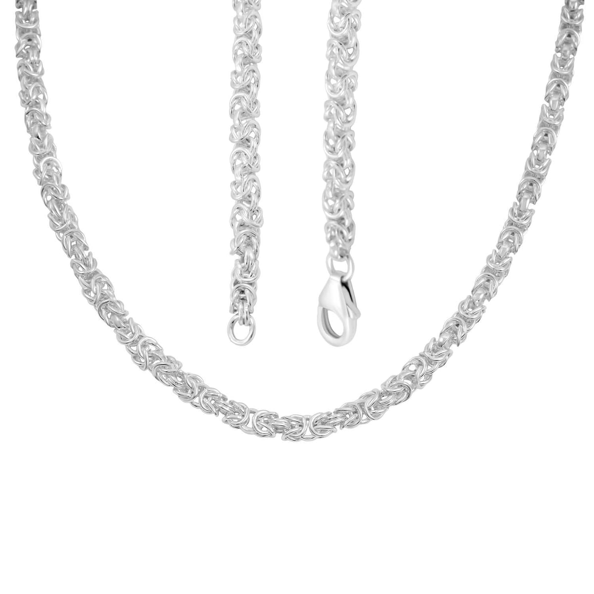 Byzantine Chain Necklace in Sterling Silver 22.8 Grams 20 Inches image number 2