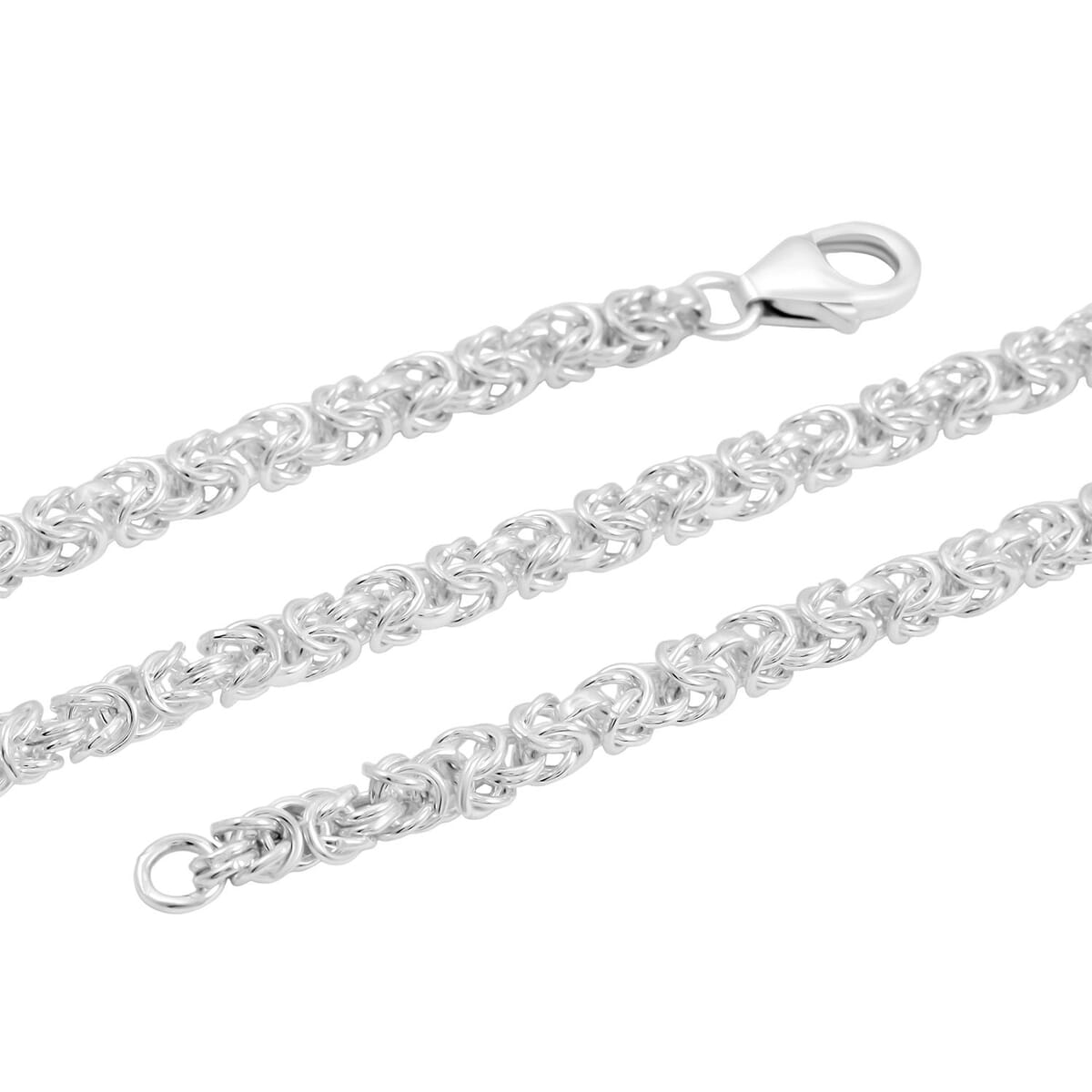Byzantine Chain Necklace in Sterling Silver 22.8 Grams 20 Inches image number 3