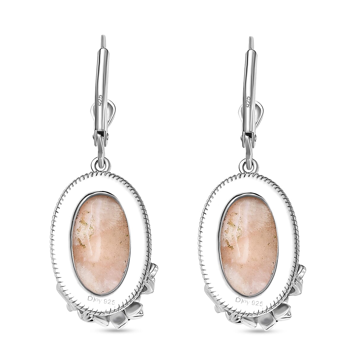 D’Joy Premium Natrolite and Natural Champagne Zircon 8.20 ctw Earrings in 18K Vermeil YG and Rhodium Over Sterling Silver