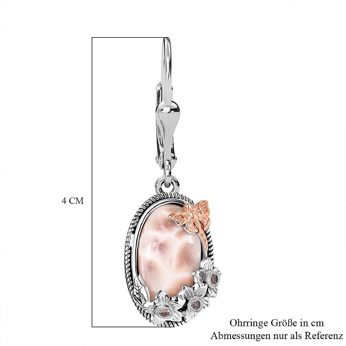 D’Joy Premium Natrolite and Natural Champagne Zircon 8.20 ctw Earrings in 18K Vermeil YG and Rhodium Over Sterling Silver