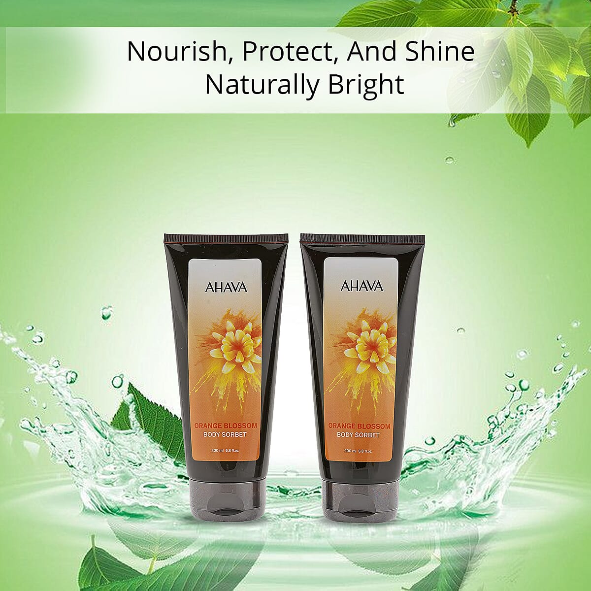 Deadsea Sea Essentials by AHAVA Orange Blossom Body Sorbet Set of 2 image number 4