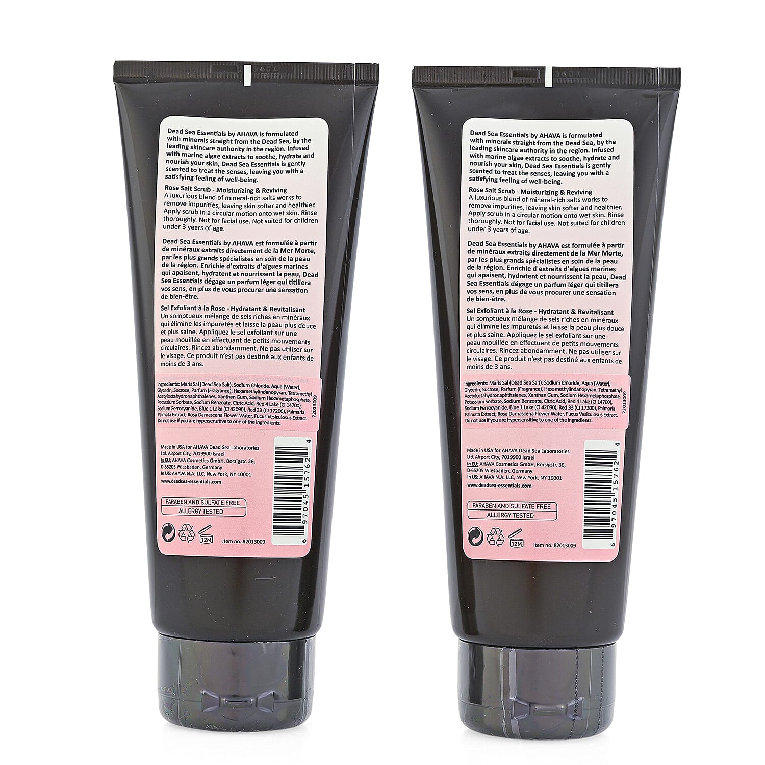 Dead Sea Essentials by AHAVA Set of 2 Salt Scrubs (2x 7.5oz) Rose