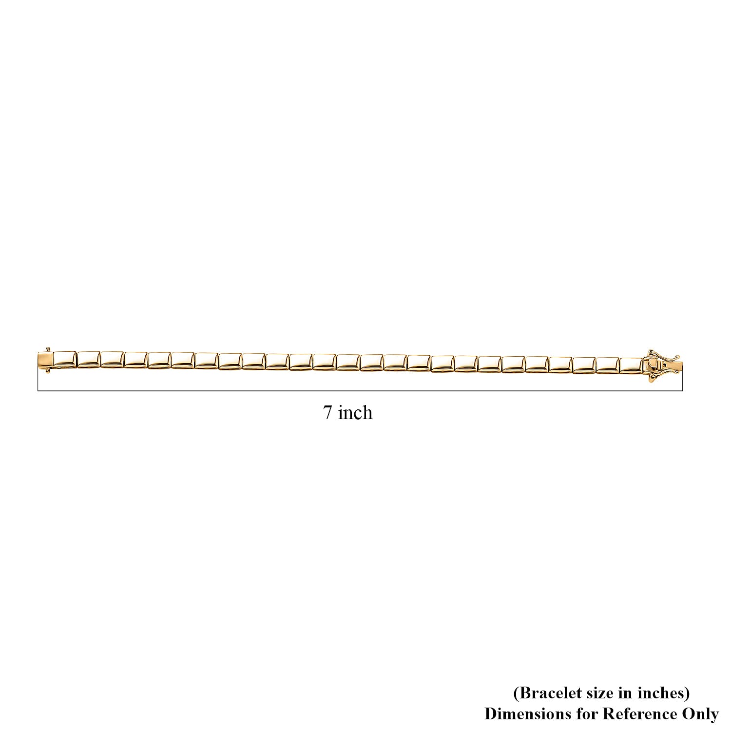 D'Joy 18K Vermeil Yellow Gold Over Sterling Silver Bar Link Bracelet (6.50 In) 13.30 Grams