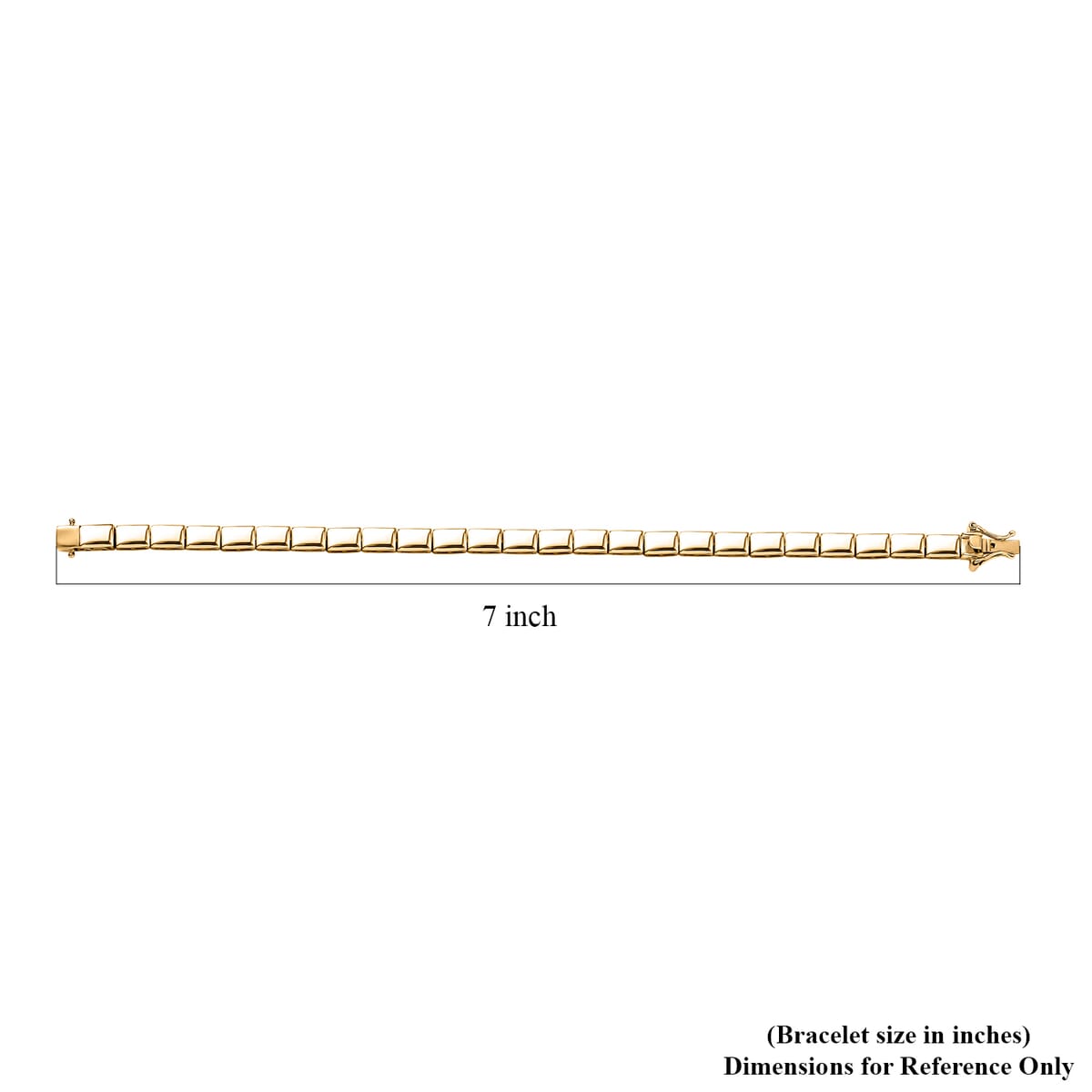 D’Joy 18K Vermeil YG Over Sterling Silver Bar Link Bracelet (6.50 In) (13.60 g) image number 4
