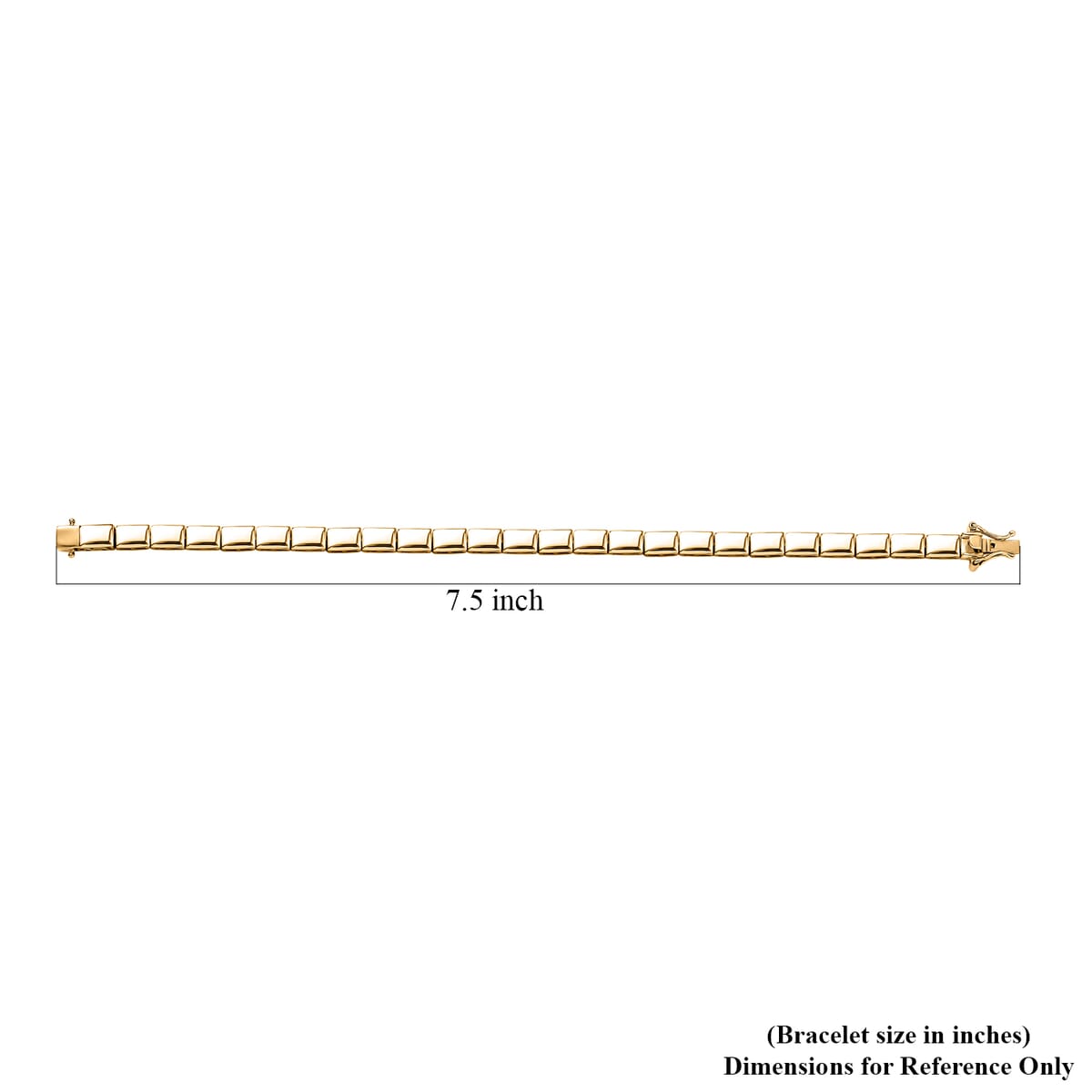 D’Joy 18K Vermeil YG Over Sterling Silver Bar Link Bracelet (7.25 In) 14.20 Grams image number 4