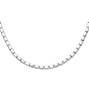 D'Joy in Rhodium Over Sterling Silver Bar Link Necklace 18 Inches 28.90 Grams