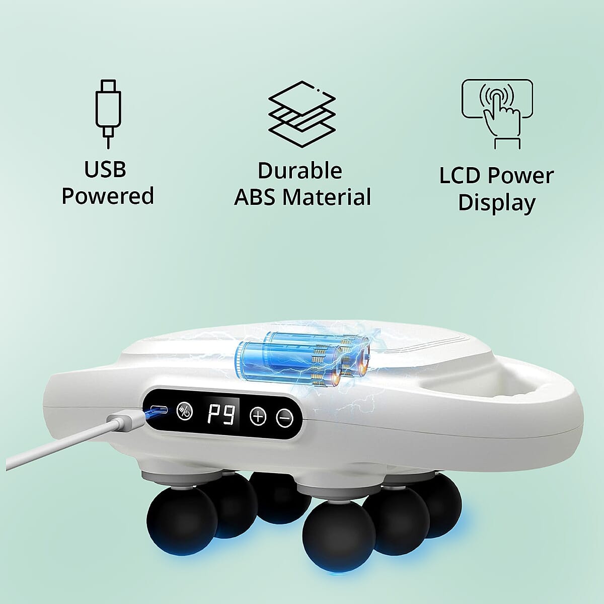 Livmore 6pcs Head Fascia Gun - White image number 2