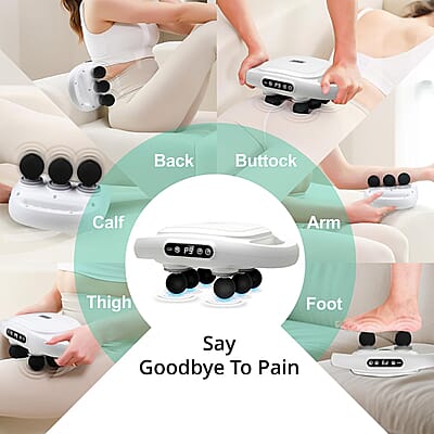 Livmore 6pcs Head Fascia Gun - White