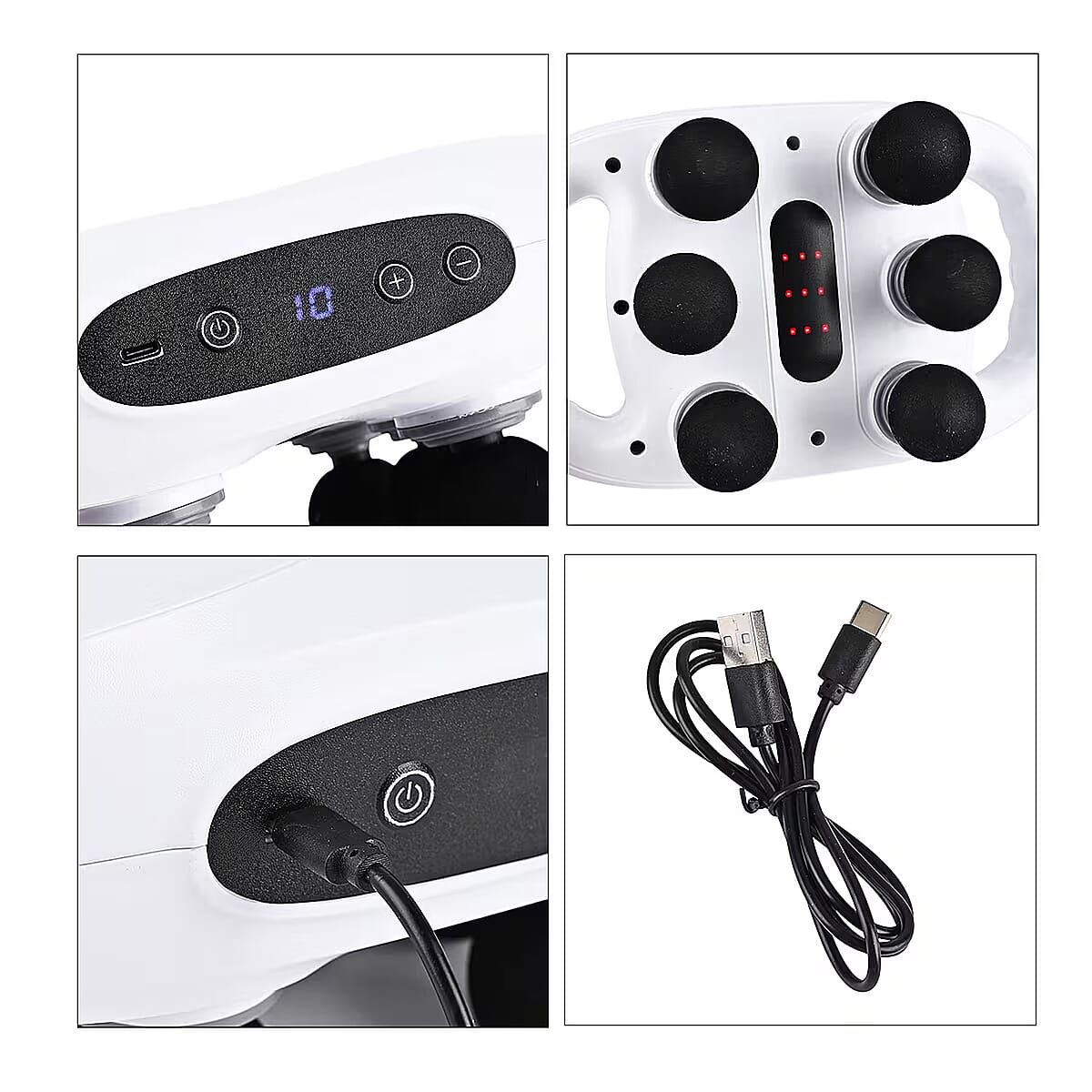 Livmore 6pcs Head Fascia Gun - White image number 6