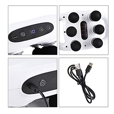 Livmore 6pcs Head Fascia Gun - White