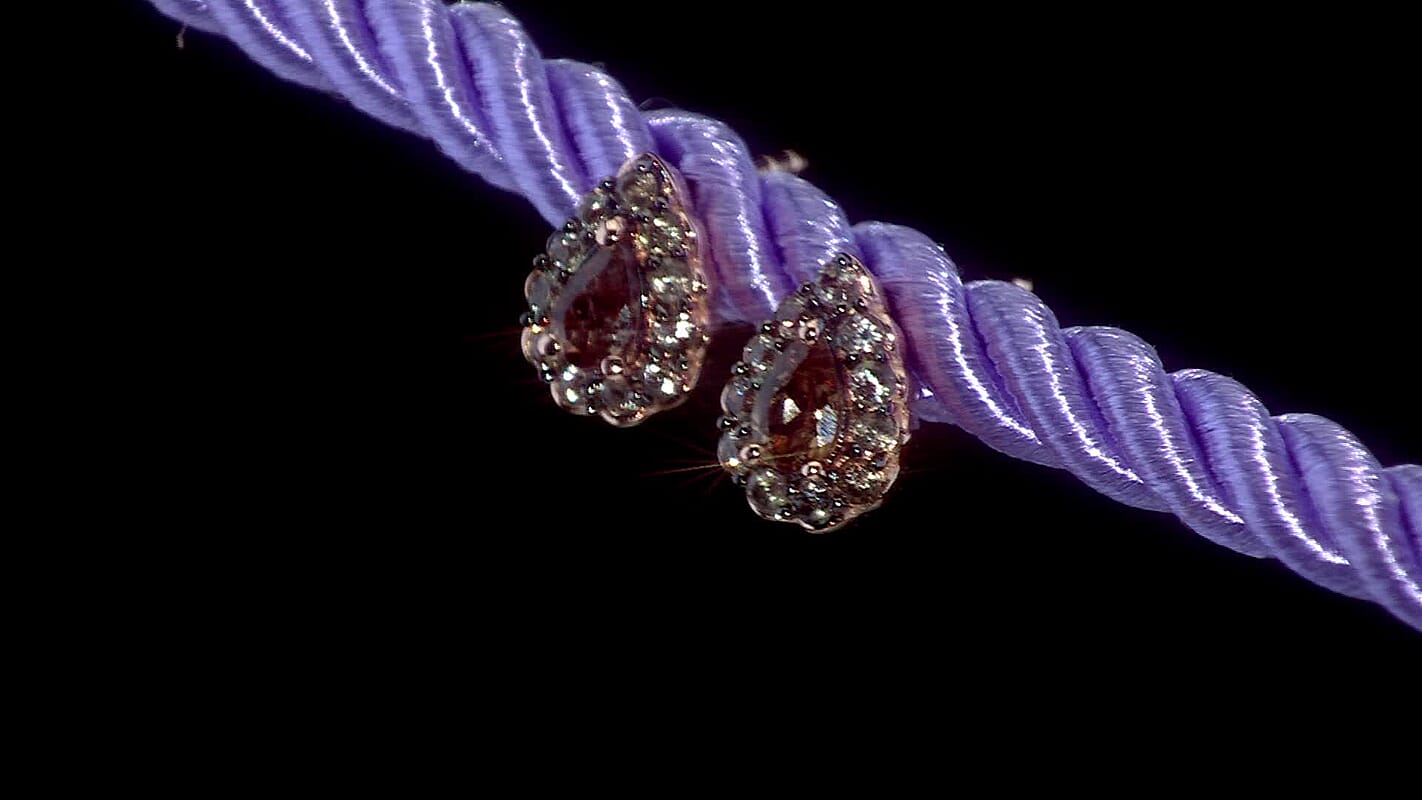 D’Joy Madagascar Color Change Garnet  Stud Earrings in 18K Vermeil RG Over Sterling Silver 1.00 ctw