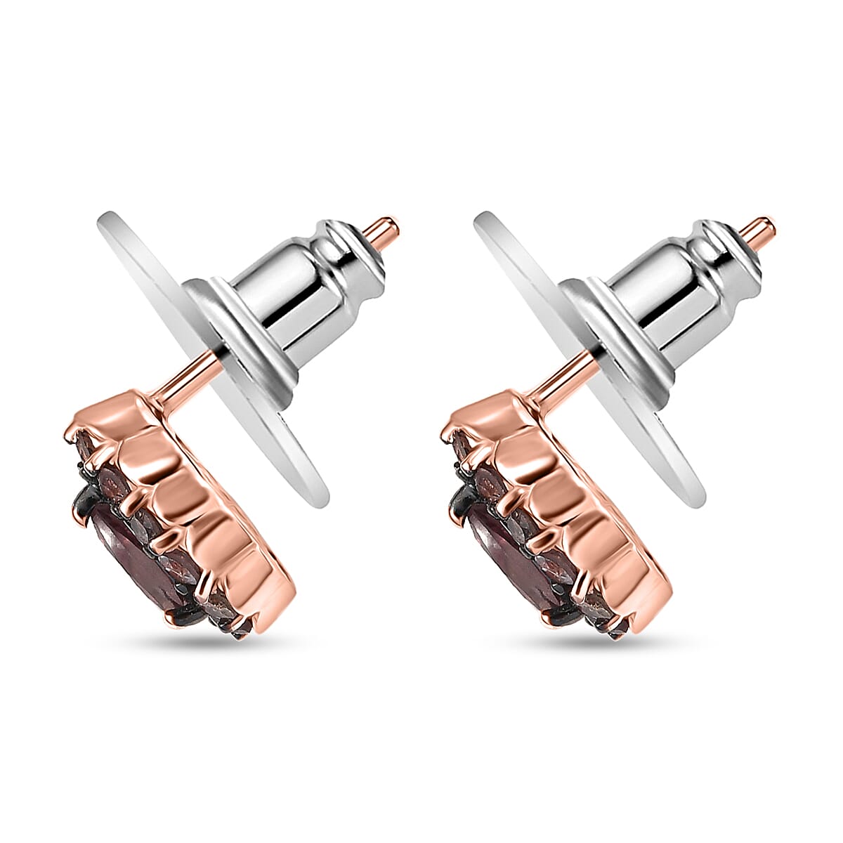 D’Joy Madagascar Color Change Garnet 1.00 ctw Dew Drop Earrings in 18K Vermeil Rose Gold Over Sterling Silver image number 3