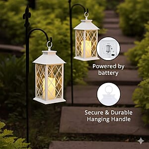 Livmore White Compact LED Lantern (3x1.5V AAA Batteries Not included)