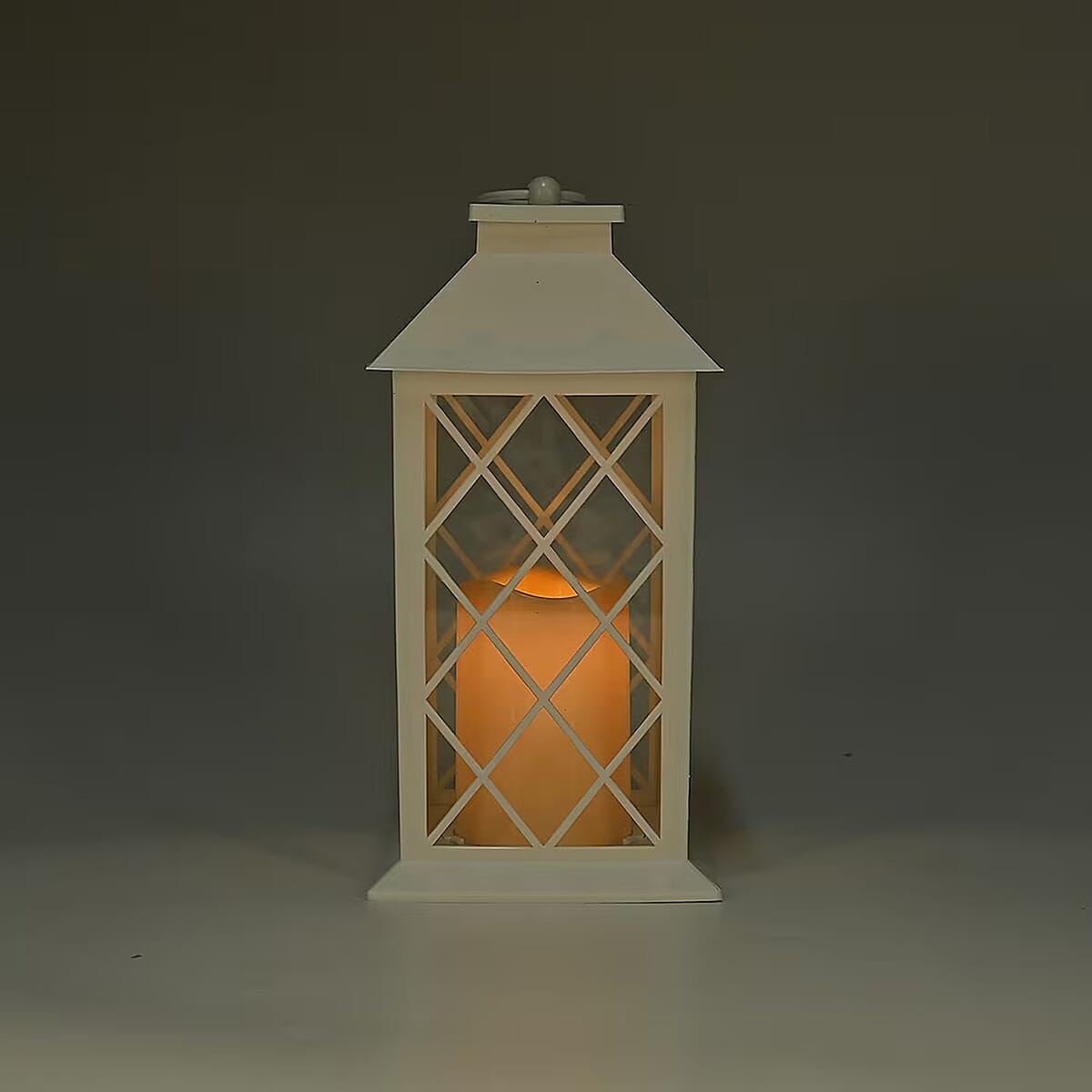 Livmore White Compact LED Lantern (3x1.5V AAA Batteries Not included) image number 6