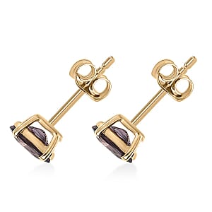 Luxoro Premium Royal Lavender Spinel 1.15 ctw Solitaire Elegance Earrings in 10K Yellow Gold