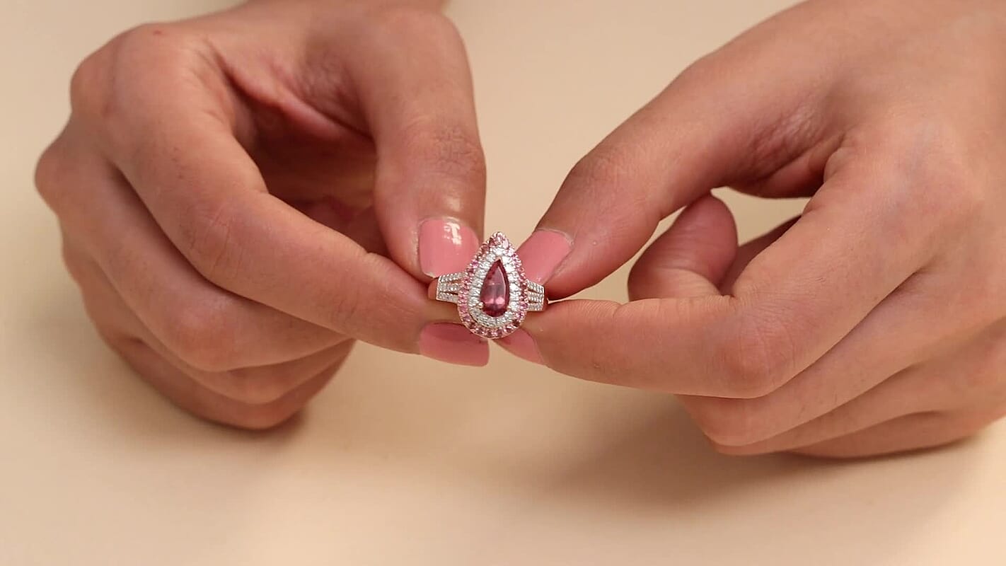 D'Joy Red Apatite and Multi Gemstone 2.15 ctw Filigree Ring in 18K Vermeil Rose Gold Over Sterling Silver