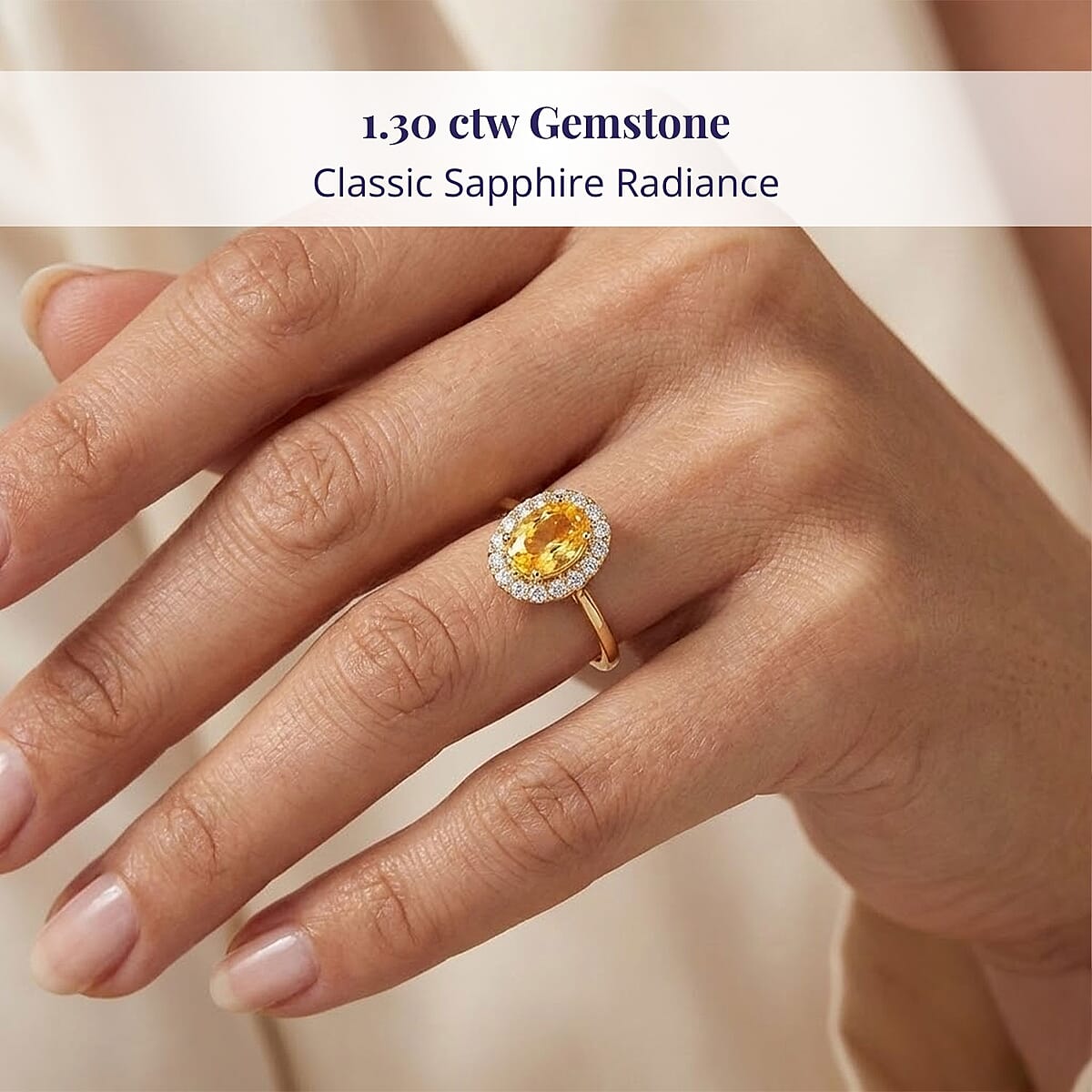 Luxoro 14K Yellow Gold AAA Madagascar Yellow Sapphire, Diamond (G-H, I2) Ring (Size 10.5) 1.30 ctw image number 1