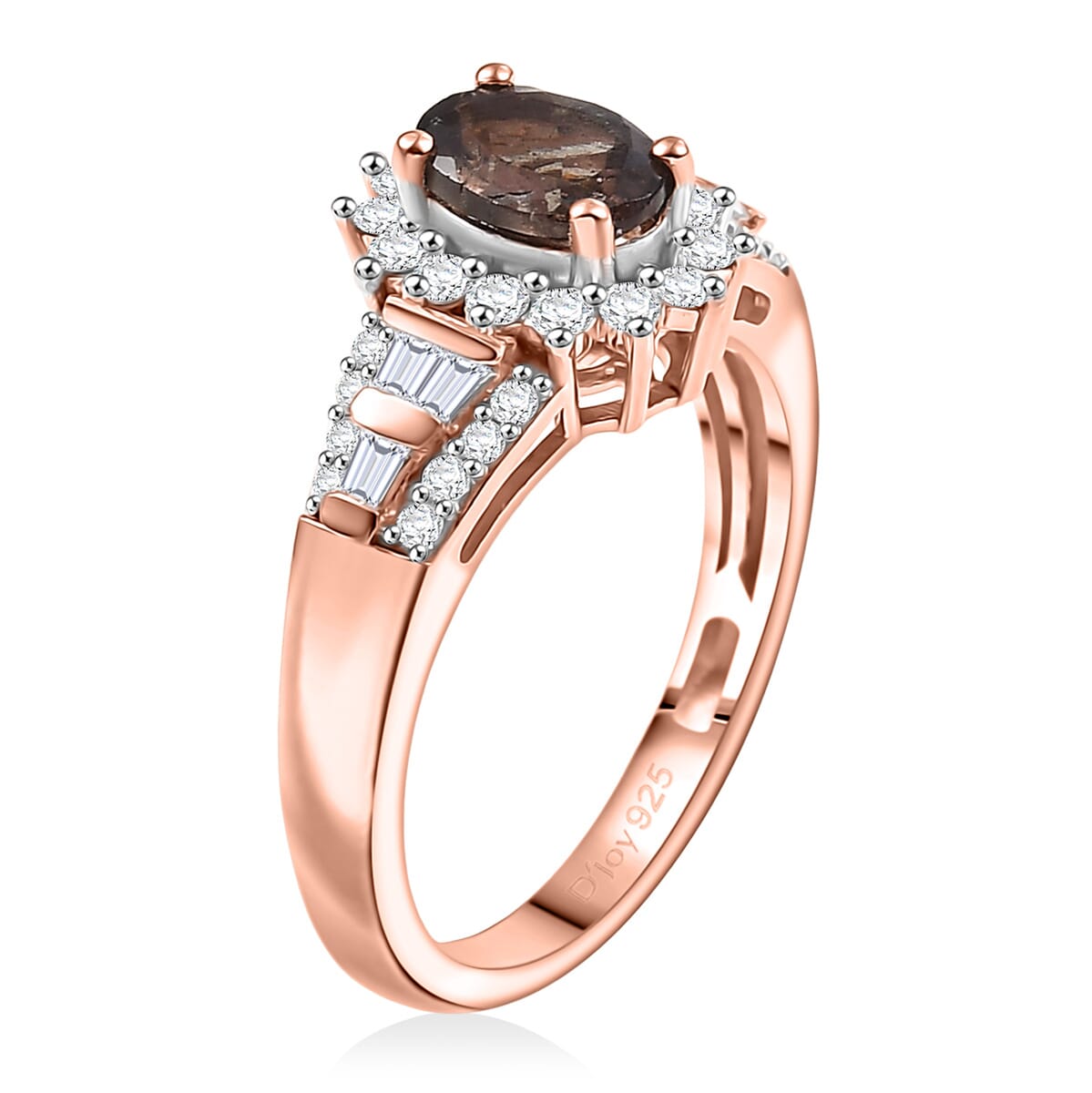 D’Joy Madagascar Color Change Garnet, Moissanite Ring in 18K Vermeil RG Over Sterling Silver (Size 10.0) 1.60 ctw image number 3