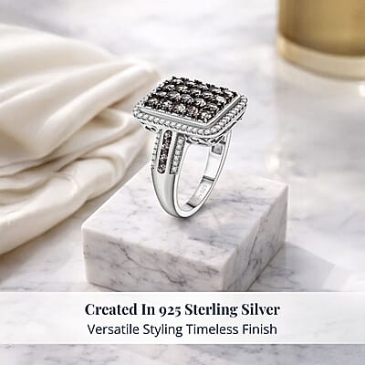 D’Joy Madagascar Color Change Garnet and White Zircon 2.50 ctw Ring in Rhodium Over Sterling Silver (Size 10.0)
