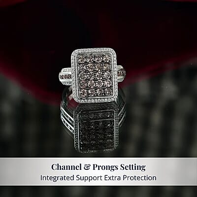 D’Joy Madagascar Color Change Garnet and White Zircon 2.50 ctw Ring in Rhodium Over Sterling Silver (Size 10.0)