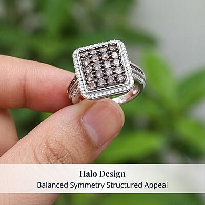 D’Joy Madagascar Color Change Garnet and White Zircon 2.50 ctw Ring in Rhodium Over Sterling Silver (Size 10.0)