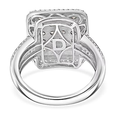 D’Joy Madagascar Color Change Garnet and White Zircon 2.50 ctw Ring in Rhodium Over Sterling Silver (Size 10.0)
