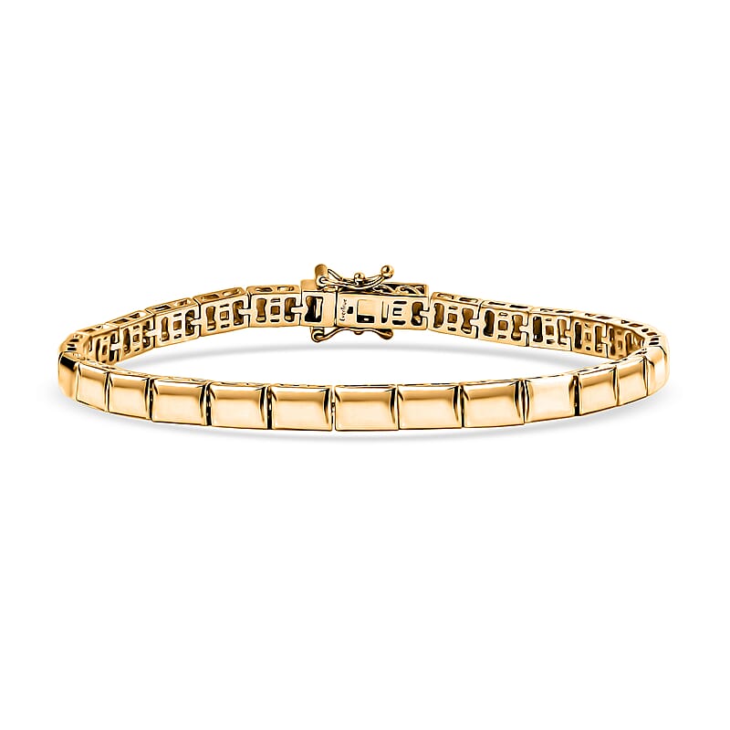 EverTrue Bronzella Collection Bar link Bracelet in 18K YG Plated Bronze (6.50 In)