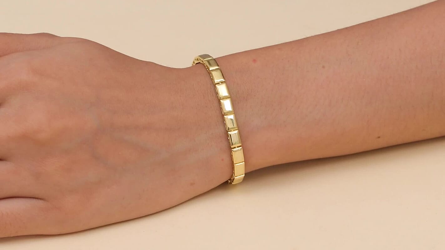 EverTrue Fancy Bracelet in 18K YG Plated Bronze (6.50 In)