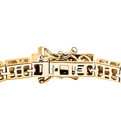 EverTrue Bronzella Collection Bar link Bracelet in 18K YG Plated Bronze (6.50 In)