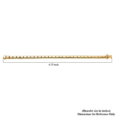 EverTrue Bronzella Collection Bar link Bracelet in 18K YG Plated Bronze (6.50 In)