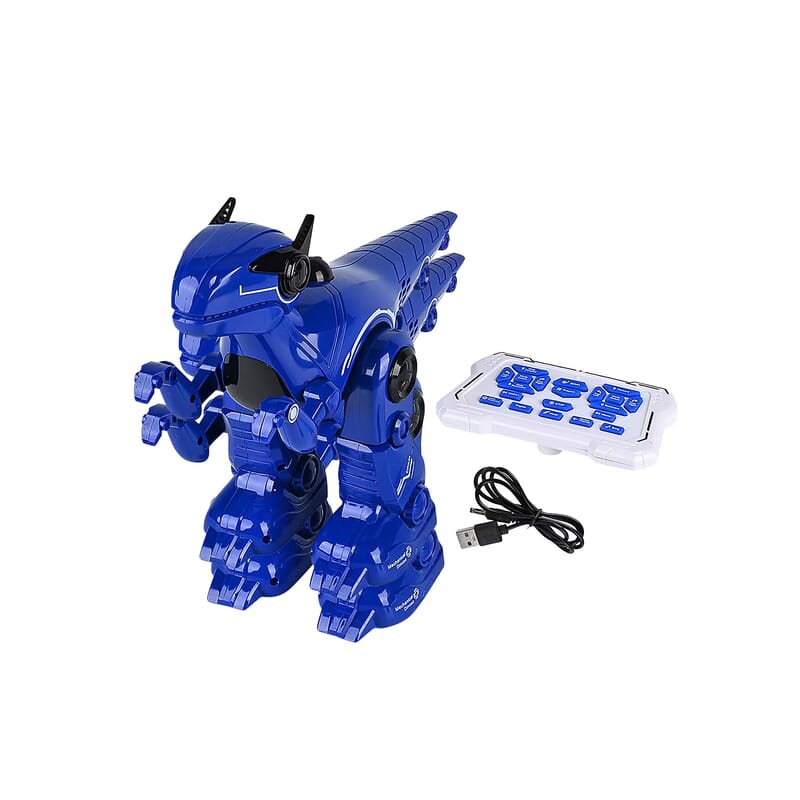 Blue T16 Smart Robo Dinosaur Toy with Remote Control (Battery Not Included)