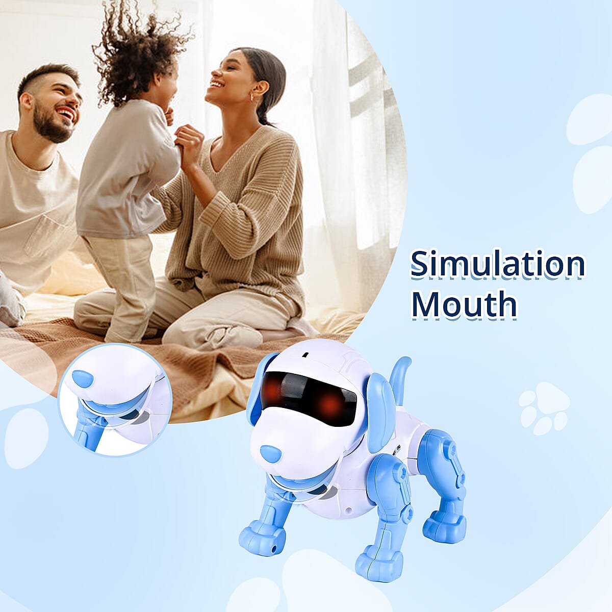 Doorbuster Blue Bionic Smart Robotic Dog Toy with Remote Control image number 2