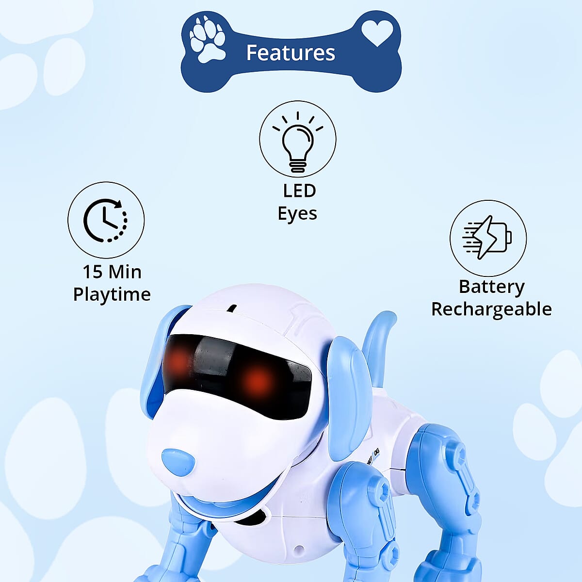 Doorbuster Blue Bionic Smart Robotic Dog Toy with Remote Control image number 4