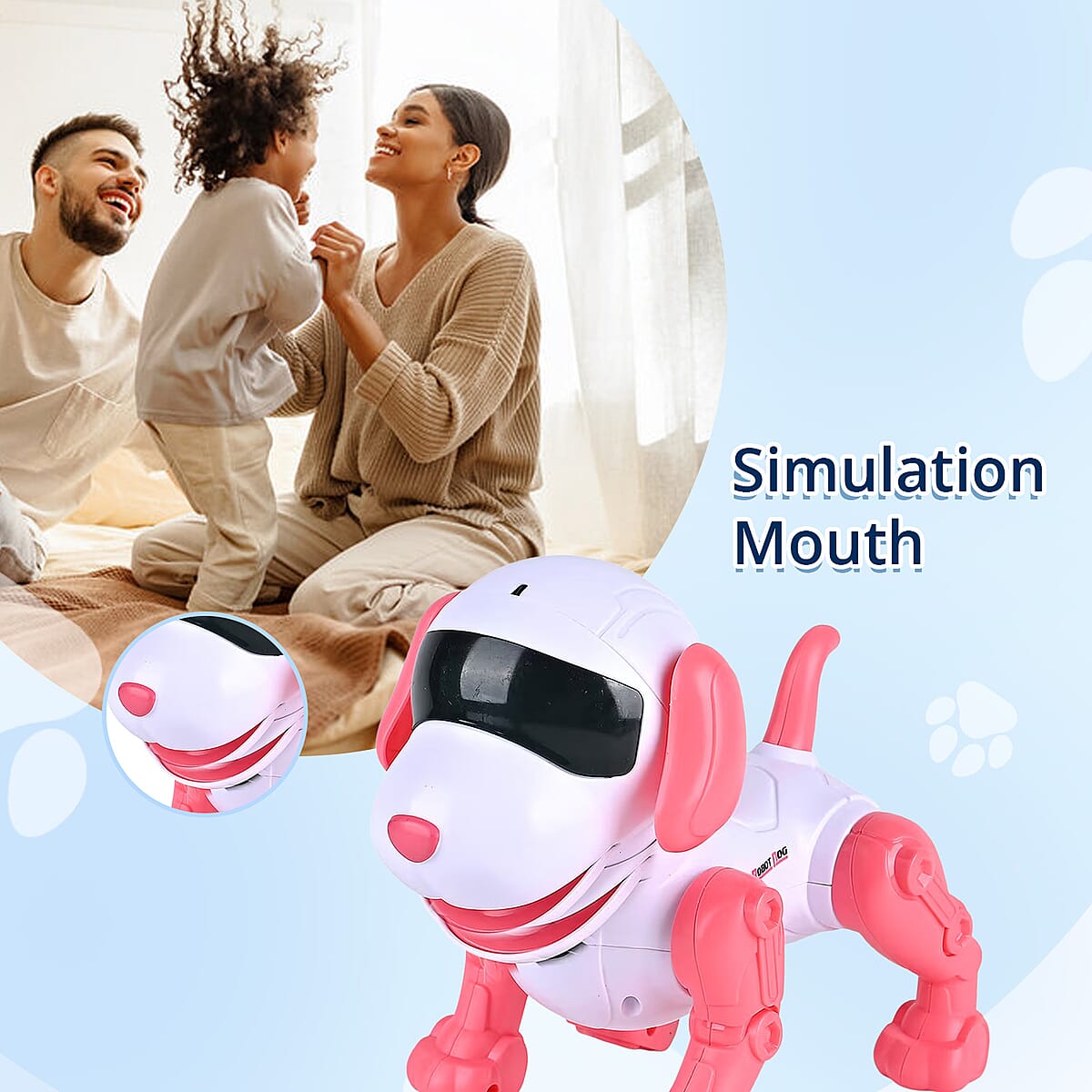 Doorbuster Pink Bionic Smart Robotic Dog Toy with Remote Control image number 2