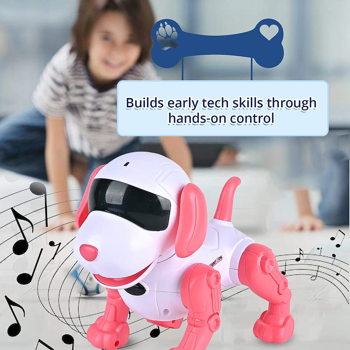 Doorbuster Pink Bionic Smart Robotic Dog Toy with Remote Control image number 3