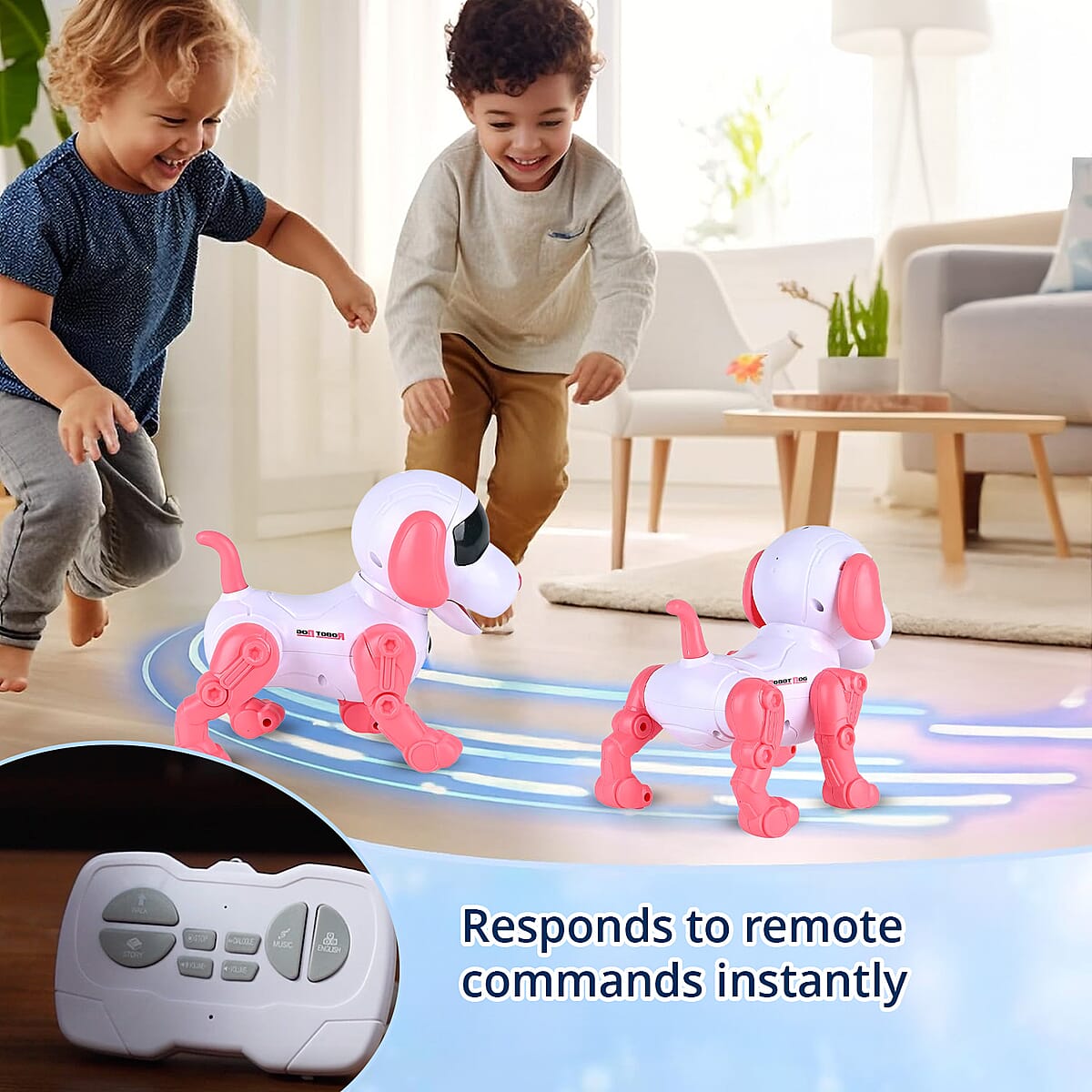 Doorbuster Pink Bionic Smart Robotic Dog Toy with Remote Control image number 6
