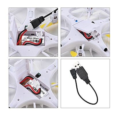 White Remote Control Flying Disc Toy with LED Lights