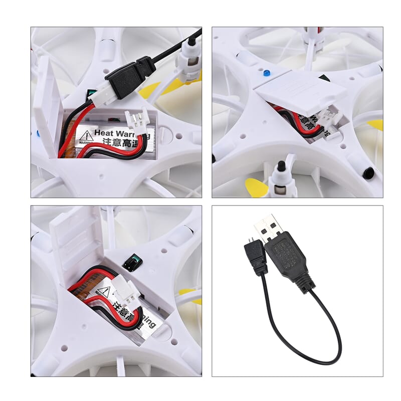 White Remote Control Flying Disc Toy with LED Lights