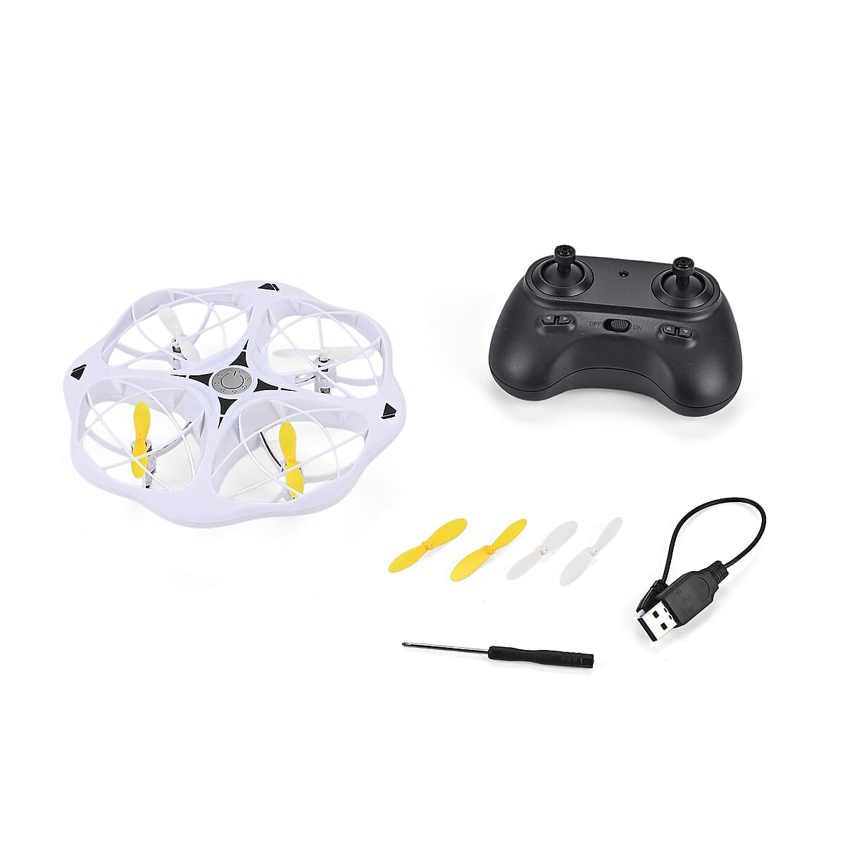 Doorbuster White Remote Control Flying Disc Toy with LED Lights image number 9