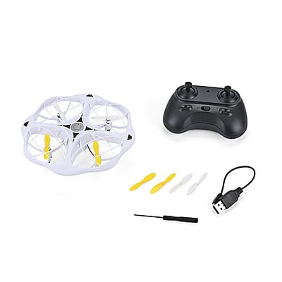 White Remote Control Flying Disc Toy with LED Lights