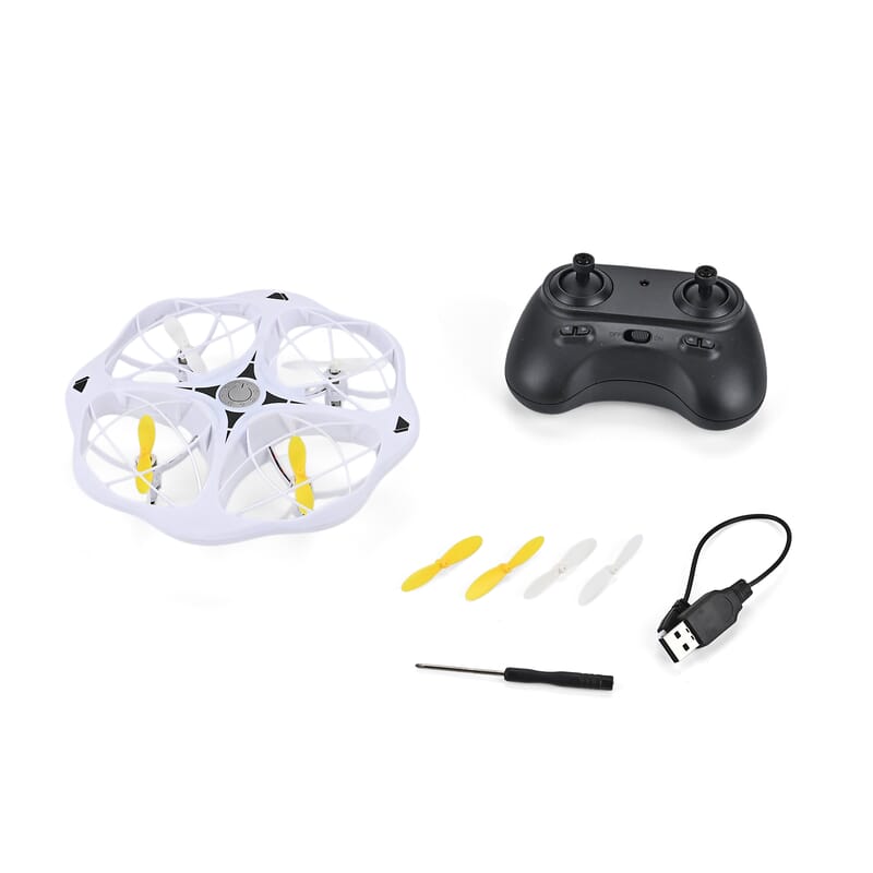 White Remote Control Flying Disc Toy with LED Lights