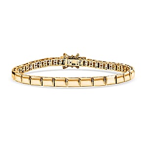 EverTrue Bronzella Collection Bar link Bracelet in 18K YG Plated Bronze (8.00 In)
