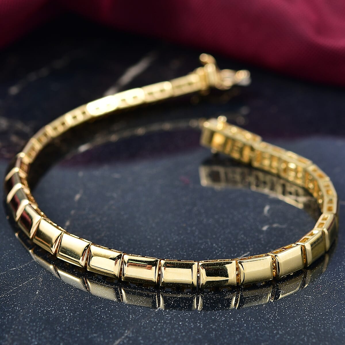 EverTrue Bronzella Collection Bar link Bracelet in 18K YG Plated Bronze (8.00 In) image number 1