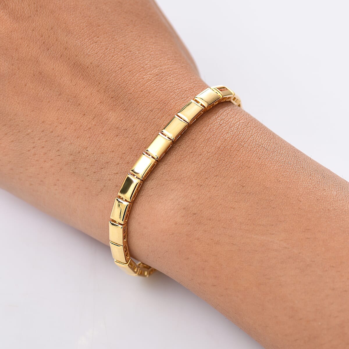 EverTrue Bronzella Collection Bar link Bracelet in 18K YG Plated Bronze (8.00 In) image number 2
