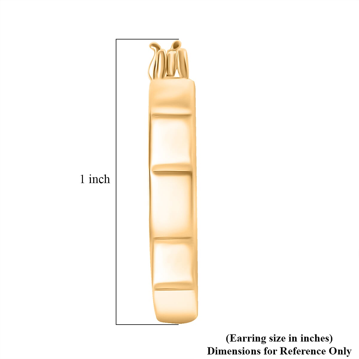 EverTrue Bronzella Collection Bar Link Hoop Earrings in 18K YG Plated Bronze